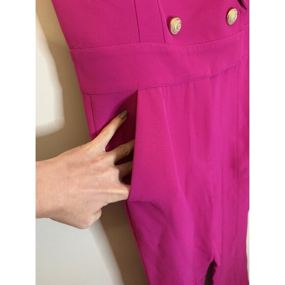 NWT Generation Love Rowenna Sleeveless Jumpsuit Hot Pink Sz 0 [jb] - Picture 8 of 9